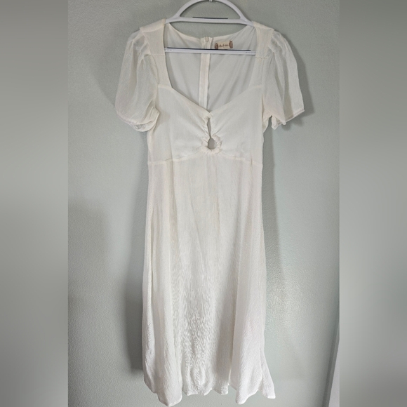 Altr'd State White Keyhole Dress Size Large - Picture 1 of 8